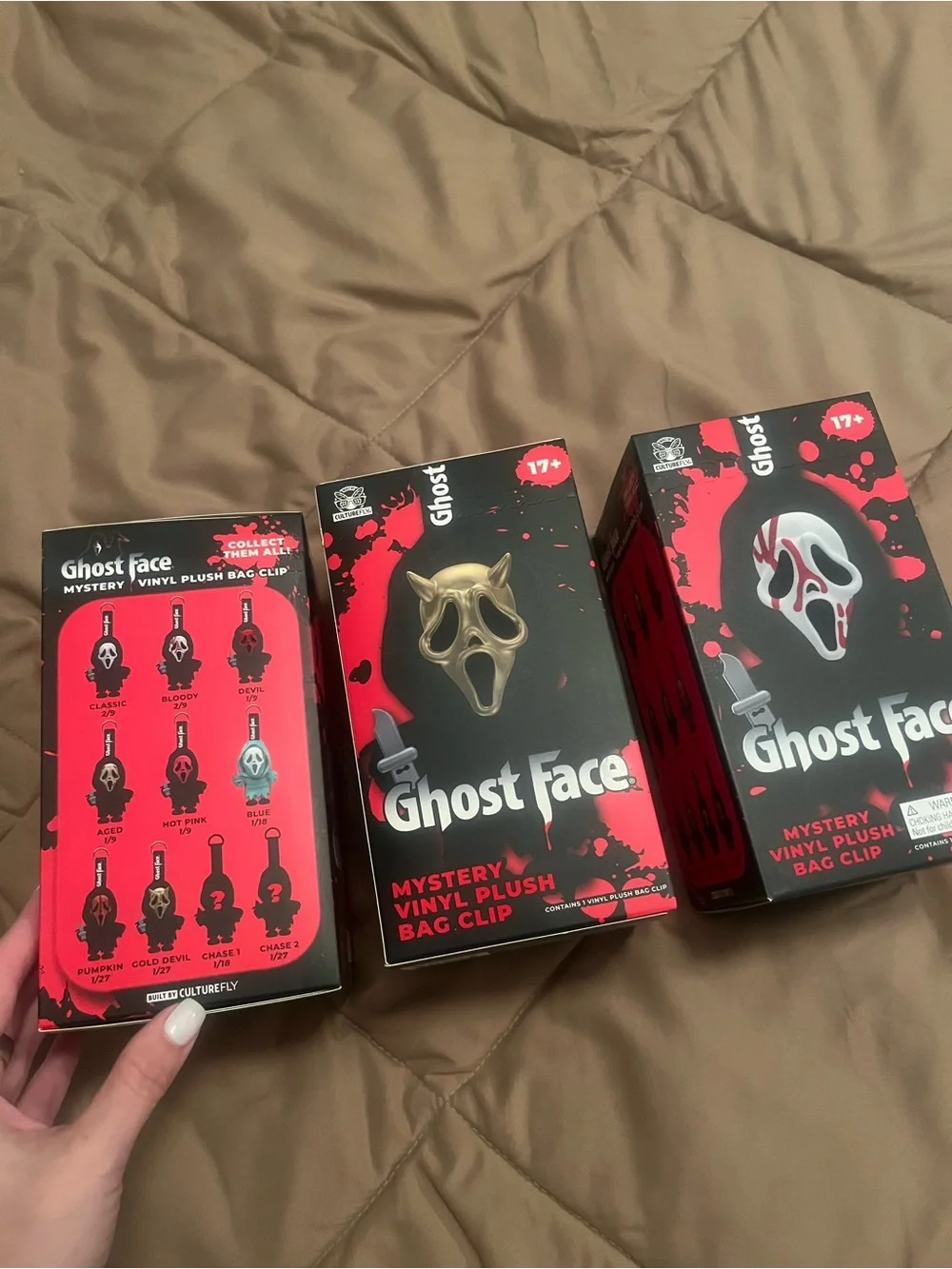 Mystery Vinyl Plush Bag Clip - Black & Red Packaging from CultureFly